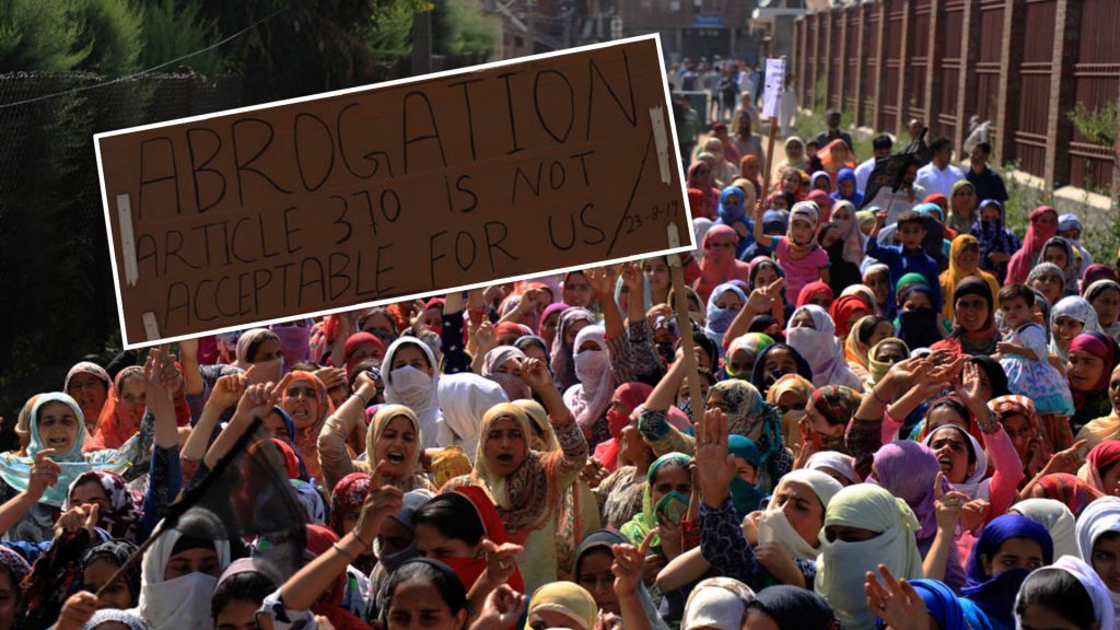 Women and children continues to be the worst sufferers of state repression in Kashmir. Despite the crackdown, thousands of women marched to the streets of Kashmir to protest against the abrogation of Article 370.