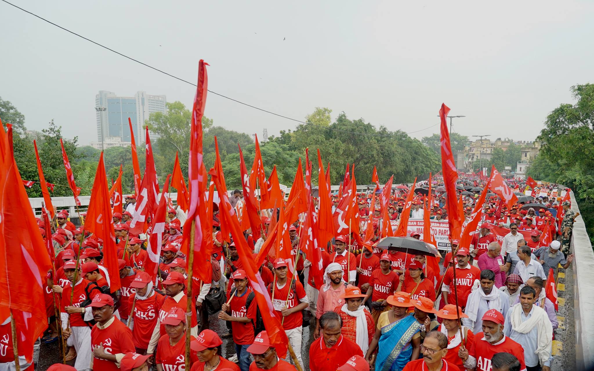 Farmers march in New Delhi 2018