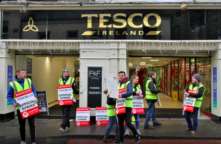 Workers’ strike at Tesco chain in Ireland escalates as the management
