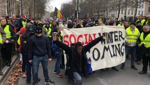 Workers strike in Belgium