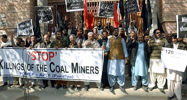 Miners protest Pakistan