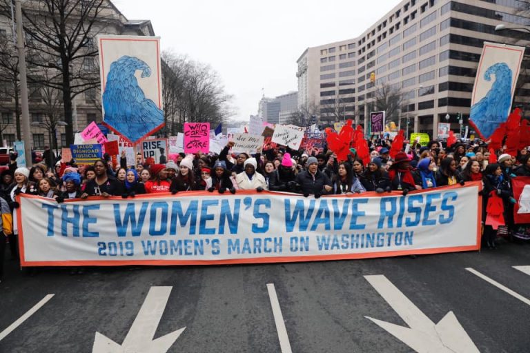 For third year in a row, thousands of women march in the US Peoples