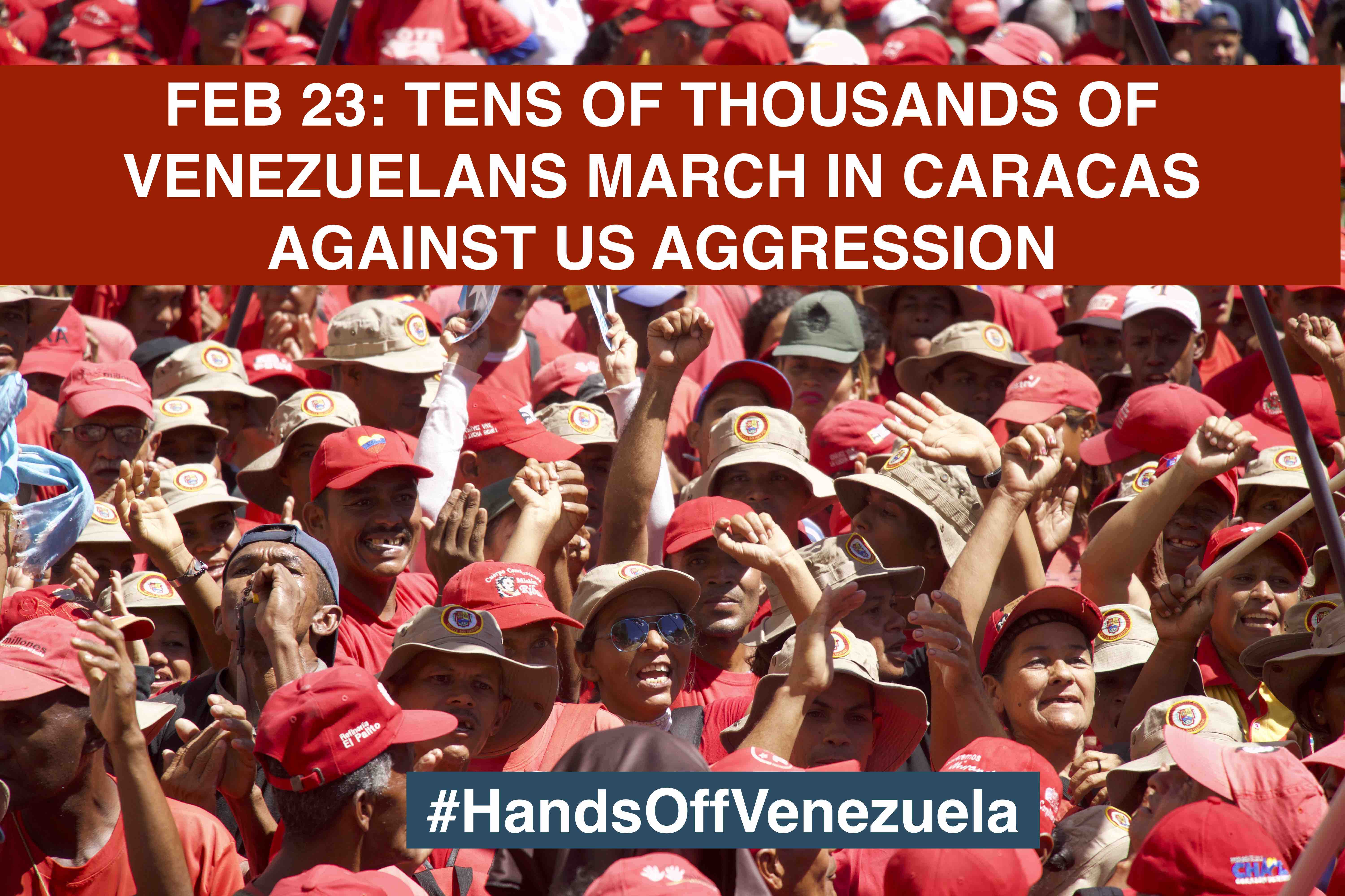 Venezuela March against US agression Feb 23
