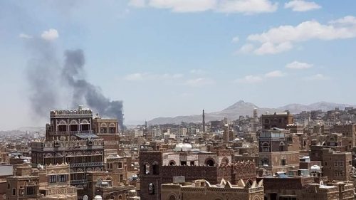 Saudi airstrike in Sanaa