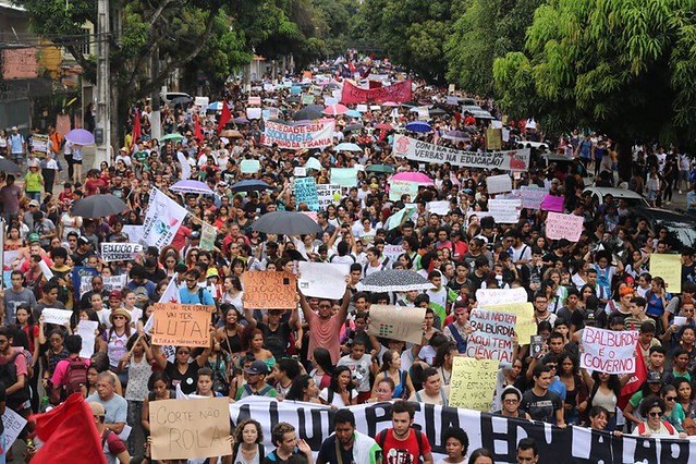 Protest in defense of education in Brazil