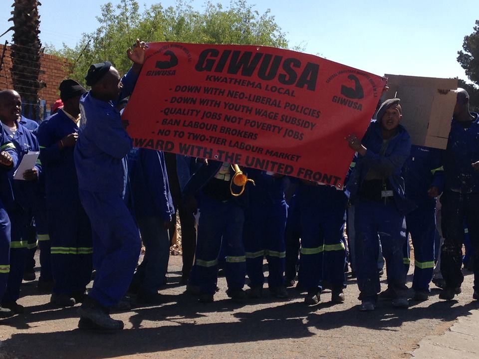 South Africa glass workers strike