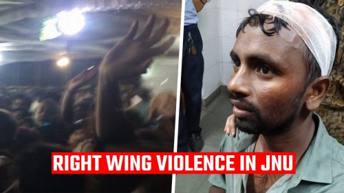 Right wing ABVP violence in JNU election debate_New Delhi (1)