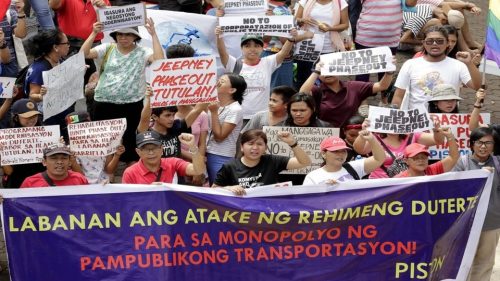 Filipino transport workers strike against 'modernization' of public ...