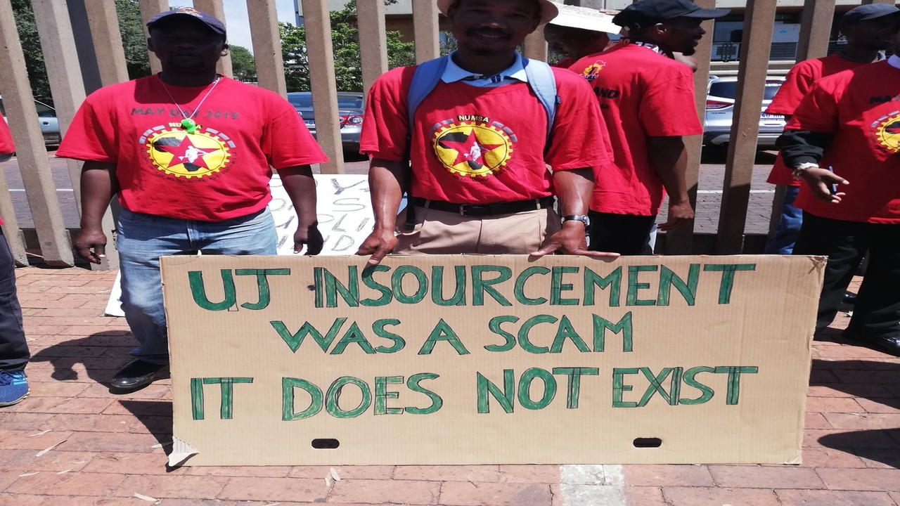 University of Johannesburg workers continue strike over equal pay for equal work