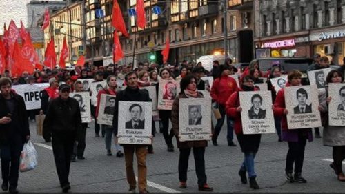 Russians commemorate victims of anti-Yeltsin protests of 1993