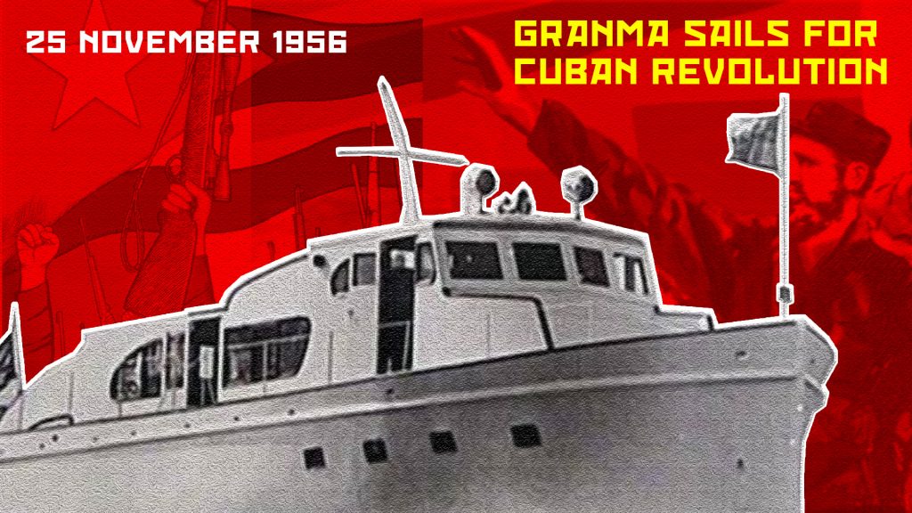 Granma sails for cuban revolution peoples dispatch