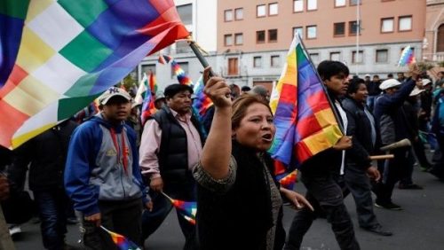 Bolivia protest against coup