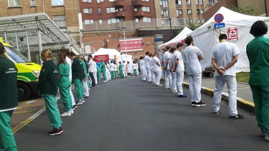 Hospital staff protest-Belgium