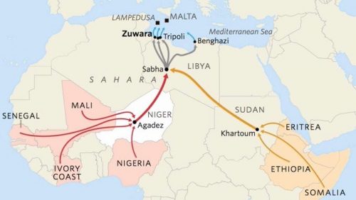 Human trafficking Libya