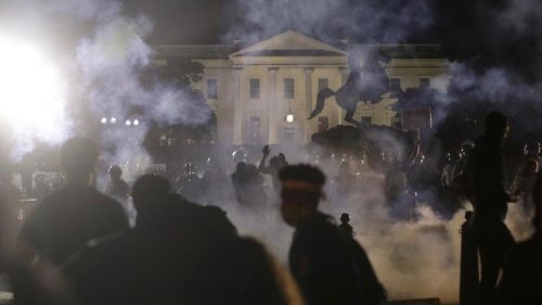 US lawsuit against Trump White House protests