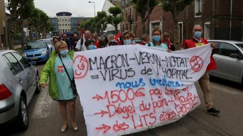 French Health workers protest