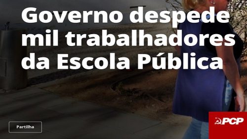 Portuguese Communists against school workers redundancies