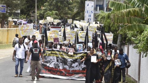 Families of disappeared persons protest in Sri Lanka