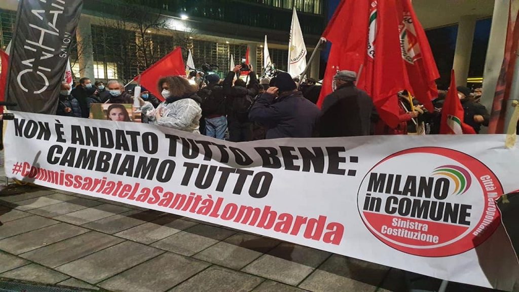 Protests in Milan against Lombardy administration's handling of COVID ...