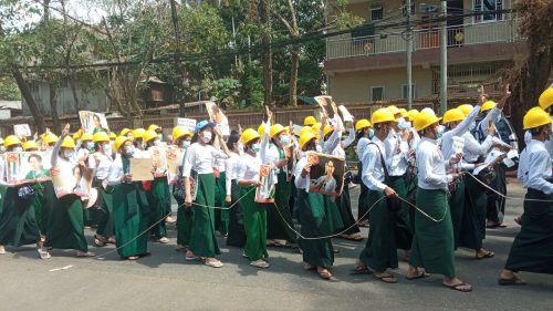 Myanmar coup protests
