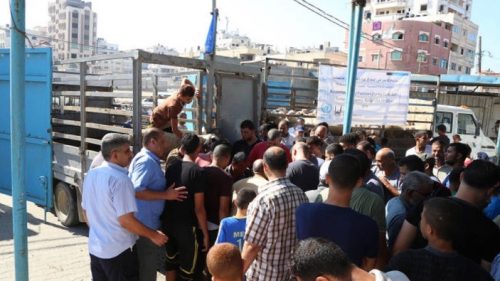 Palestinian refugees food aid