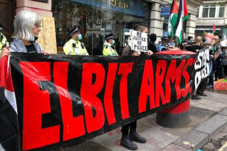 Palestine-Action-Elbit-demonstration-_5 (1) Representational image. Photo : Middle East Monitor