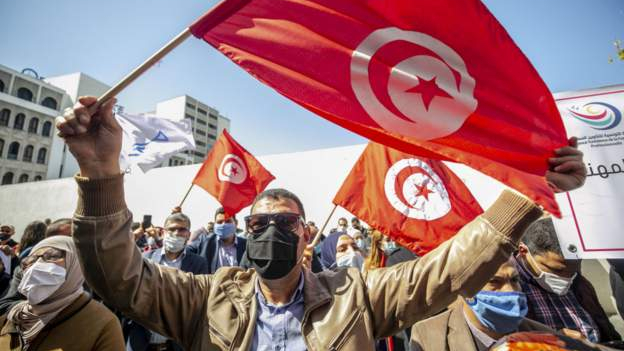 Protest against unemployment in Tunisia