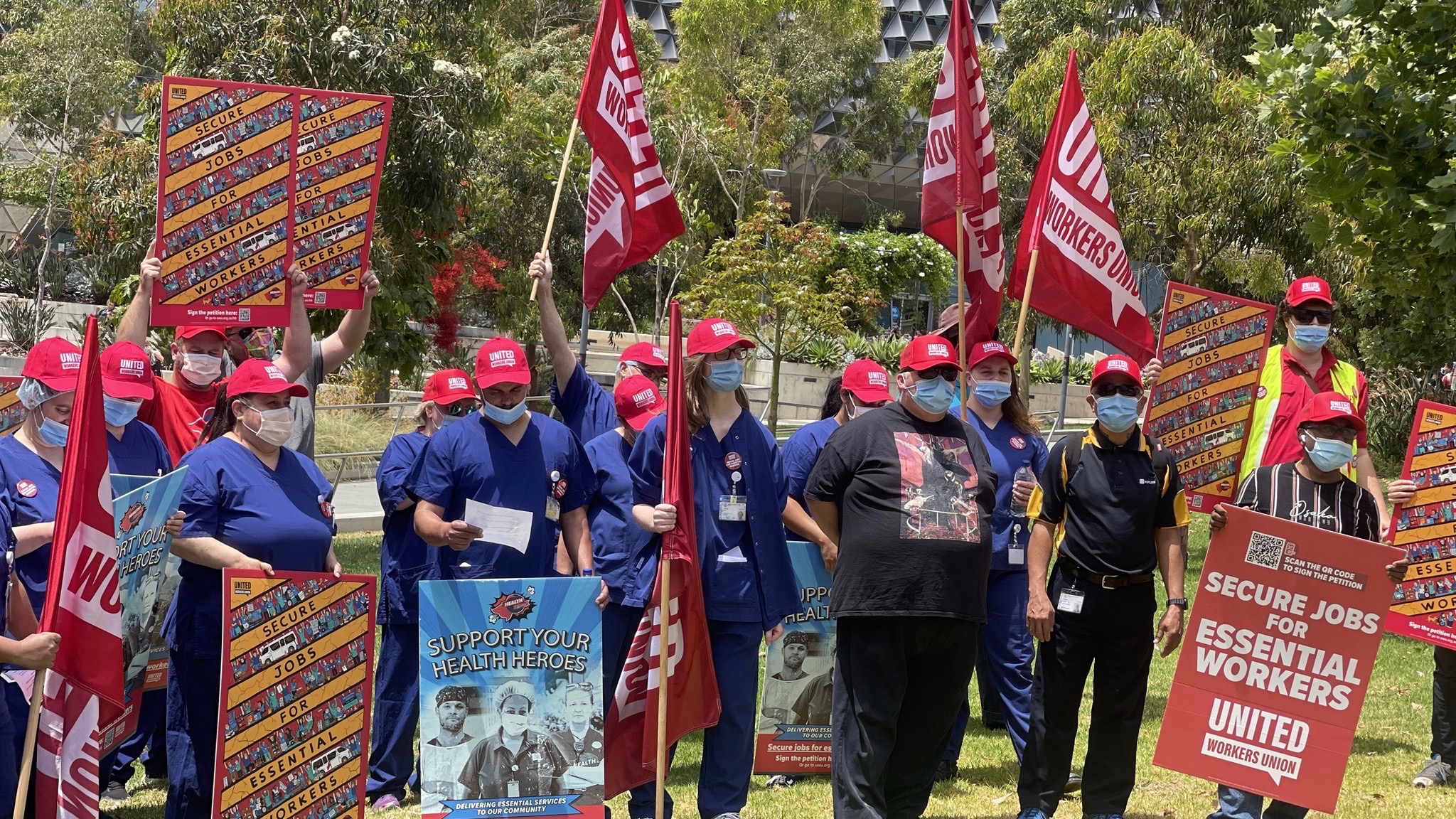 Australia healthcare workers protest