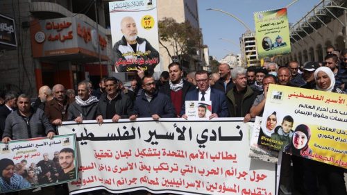 Palestinian prisoners protest