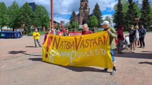 Anti-NATO protest - Finland. 2