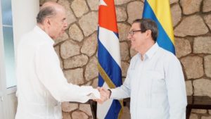 Columbia talks with Cuba