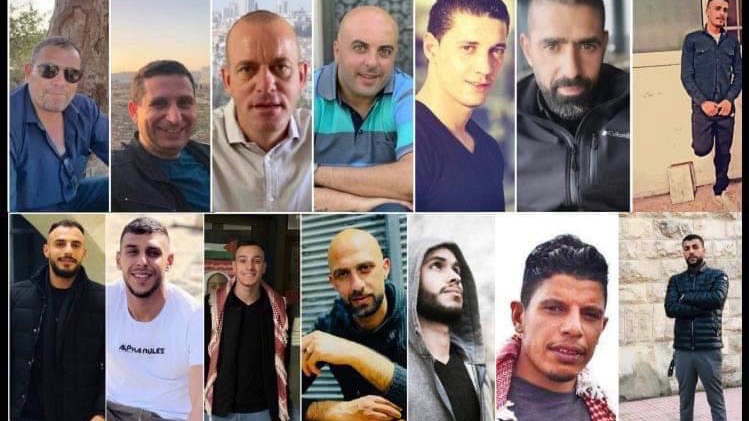 Palestinian administrative detainees on hunger strike