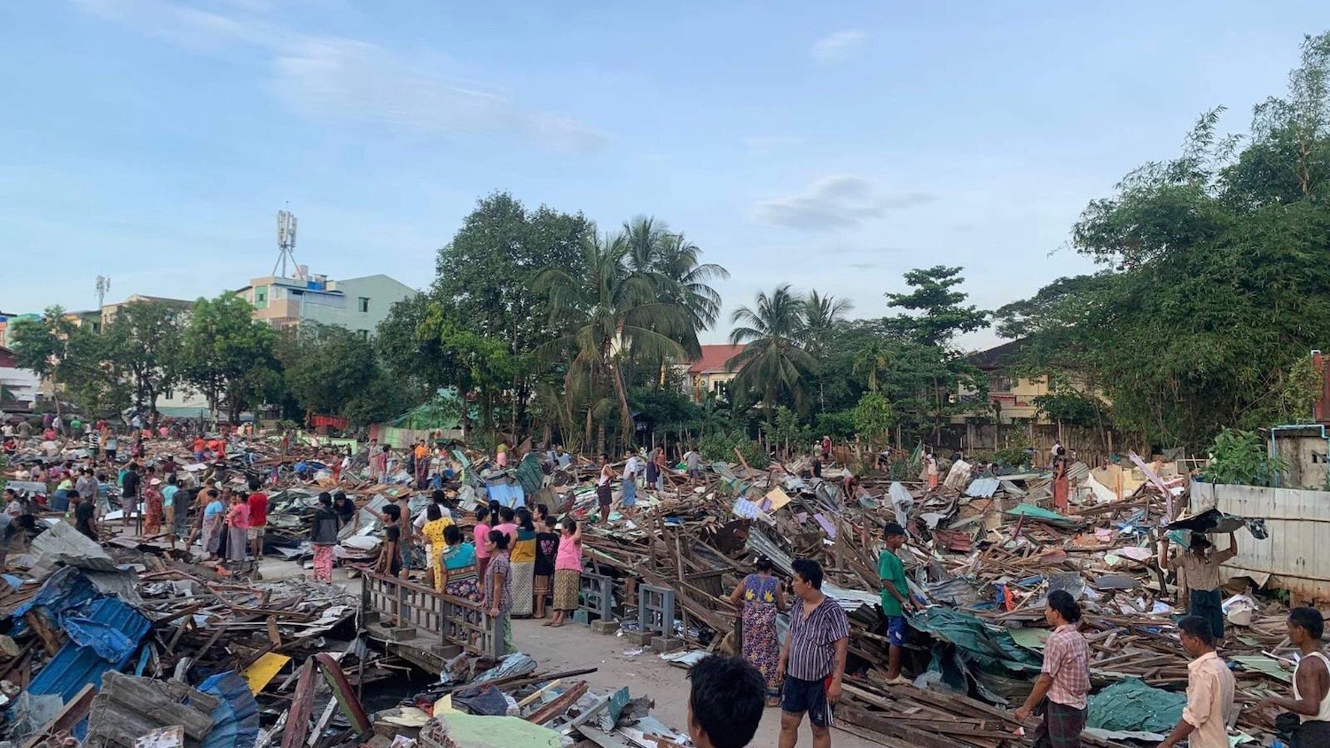 Myanmar military demolitions