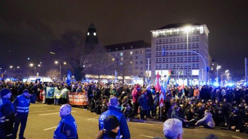 18-02 Anti-fascist Protest - Dresden 1