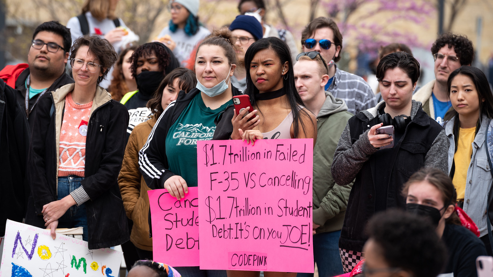 Student debt protesters