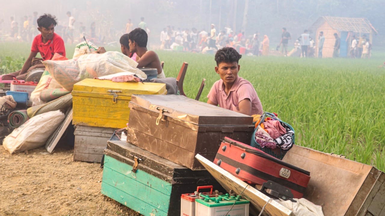 Rohingya refugee camp fire Bangladesh