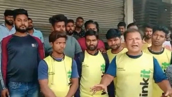 Blinkit workers protest India