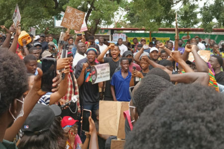 Ghanians protest against rising cost of living and corruption. Photo: degraft_anti/X