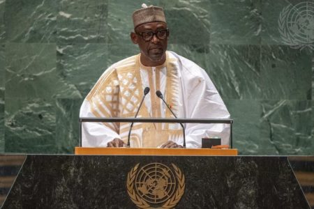 Malian Foreign Minister Abdoulaye Diop speaks at the UN General Assembly. Photo: UN Photo