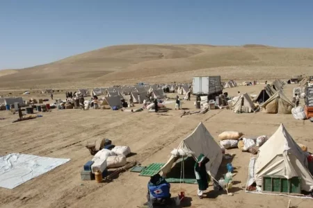 A temporary camp located in northern Afghanistan (W. Shellemberg/UNHCR)