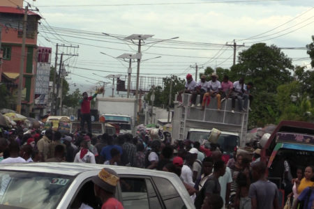 Haitians protest against possible foreign intervention in August (Photo: Radyo Rezistans/Facebook)