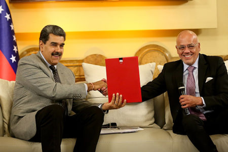 Maduro and Jorge Rodríguez celebrate agreement with opposition and relief from US sanctions - Prensa Presidencial