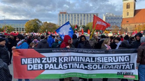 German people's movements march in solidarity with Palestine : Peoples ...