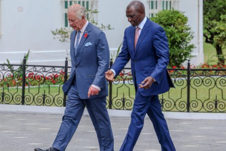 King Charles with Kenyan President William Ruto. Photo: The Royal Family/X