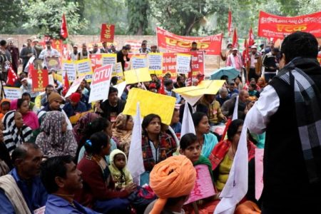 The nation-wide protest by Indian workers and farmers was held from November 26-28. Photo: NewsClick