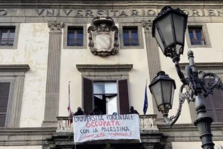 Students occupied the “Orientale” University of Naples in solidarity with Palestine.