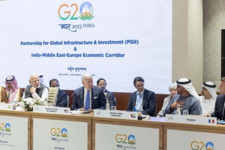 The G20 summit in New Delhi where the IMEC was announced