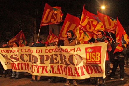 Workers’ march in Rome. (Photo: FGC)