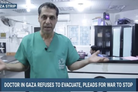 Dr. Ahmed Muhanna appeared on numerous international news stations calling for an end to Israel's attacks on health workers. Photo: Screenshot