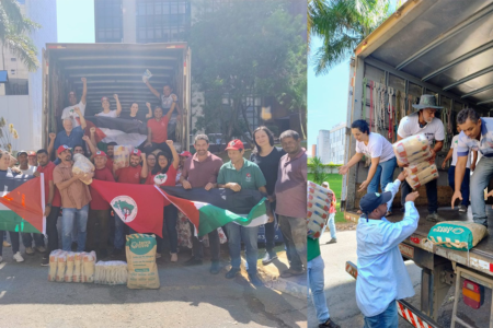 MST sends another shipment of food aid to Gaza. Photo: MST